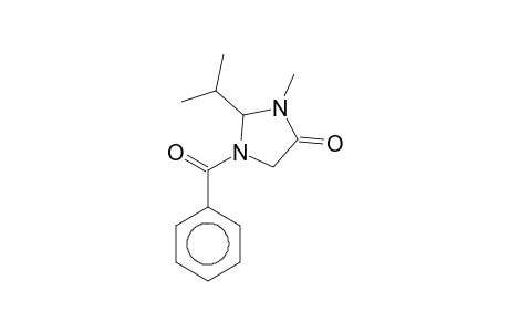 1-Benzoyl-2-isopropyl-3-methyl-4-imidazolidinone