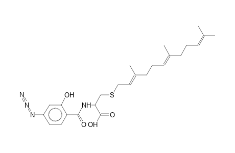 2-(4-Azido-2-hydroxy-benzoylamino)-3-(3,7,11-trimethyl-dodeca-2,6,10-trienylsulfanyl)-propionic acid