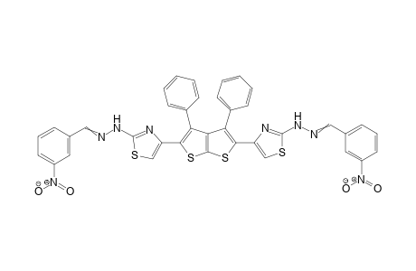4,4'-(3,4-Diphenylthieno[2,3-b]thiophene-2,5-diyl)bis(2-(2-(3-nitrobenzylidene)hydrazinyl)thiazole)