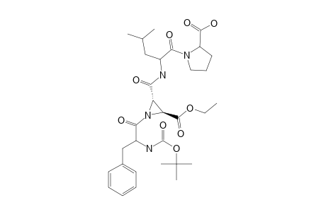 (2S,3S)-N-[1-[N-(TERT.-BUTOXYCARBONYL)-(S)-PHENYLALANYL]-3-ETHOXYCARBONYL-AZIRIDINE-2-YL-CARBONYL]-(S)-LEUCYL-(S)-PROLINE