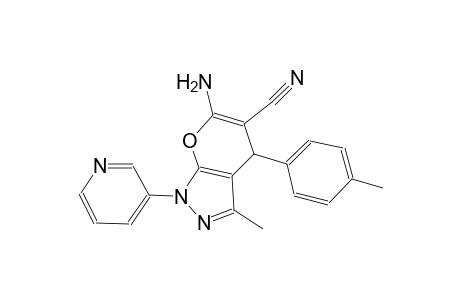 6-amino-3-methyl-4-(4-methylphenyl)-1-(3-pyridinyl)-1,4-dihydropyrano[2,3-c]pyrazole-5-carbonitrile