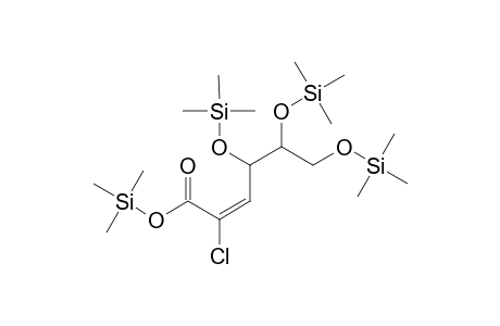 2-Chloro-4,5,6-Trihydroxyhex-2-enoic acid tetraTMS dev