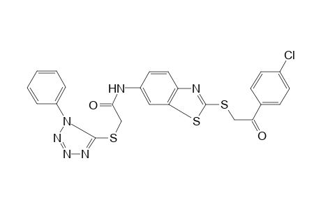 acetamide, N-[2-[[2-(4-chlorophenyl)-2-oxoethyl]thio]-6-benzothiazolyl]-2-[(1-phenyl-1H-tetrazol-5-yl)thio]-