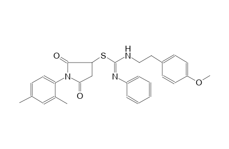 carbamimidothioic acid, N-[2-(4-methoxyphenyl)ethyl]-N'-phenyl-, 1-(2,4-dimethylphenyl)-2,5-dioxo-3-pyrrolidinyl ester