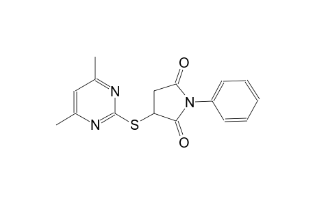 3-[(4,6-dimethyl-2-pyrimidinyl)sulfanyl]-1-phenyl-2,5-pyrrolidinedione