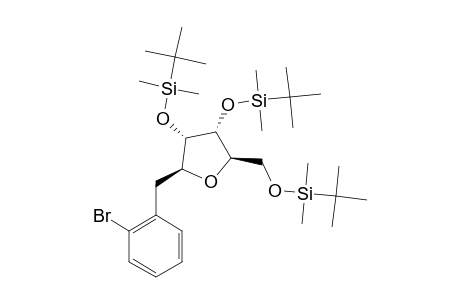 1-BETA-(2-BROMOBENZYL)-2,3,5-TRI-O-(TERT.-BUTYLDIMETHYLSILYL)-1-DEOXY-D-RIBOFURANOSIDE