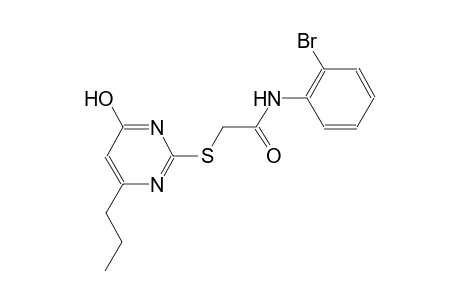 N-(2-bromophenyl)-2-[(4-hydroxy-6-propyl-2-pyrimidinyl)sulfanyl]acetamide