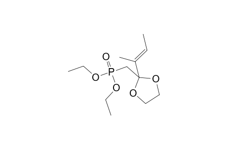 Phosphonic acid, [[2-(1-methyl-1-propenyl)-1,3-dioxolan-2-yl]methyl]-, diethyl ester, (E)-