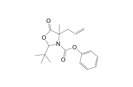 2-(t-Butyl)-3-[phenyloxycarbonyl]-4-allyl-4-methyl-1,3-oxazolidin-5-one