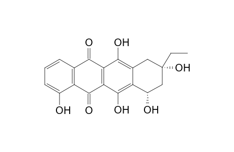 9-trans-Ethyl-7,8,9,10-tetrahydro-4,6,7-rel,9-cis,11-pentahydroxy-5,12-naphthacenequinone