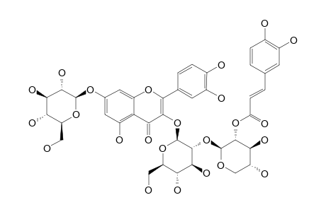 QUERCETIN-3-O-(2''-O-((2'''-TRANS-CAFFEYL)-BETA-D-XYLORANOSYL)-BETA-D-GLUCOPYRANOSIDE-7-O-BETA-D-GLUCOPYRANOSIDE)