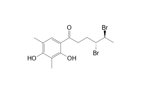 (4R,5S)-4,5-bis(bromanyl)-1-[3,5-dimethyl-2,4-bis(oxidanyl)phenyl]hexan-1-one