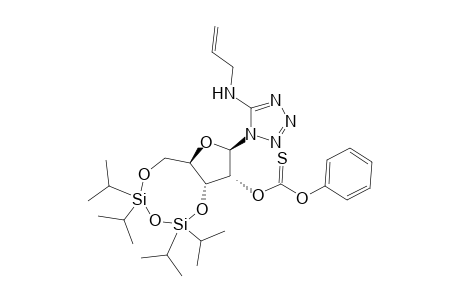 1H-Tetrazol-5-amine, 1-[2-O-(phenoxythioxomethyl)-3,5-O-[1,1,3,3-tetrakis(1-methylethyl)-1,3-disiloxanediyl]-.beta.-D-ribofuranosyl]-N-2-propenyl-