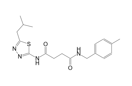 N~1~-(5-isobutyl-1,3,4-thiadiazol-2-yl)-N~4~-(4-methylbenzyl)succinamide