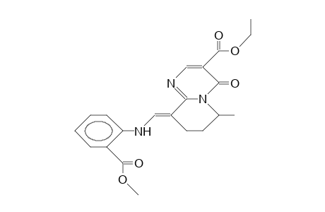 (E)-9-([2-Carbomethoxy-phenyl]-amino-methylene)-3-carboethoxy-6-methyl-6,7,8,9-tetrahydro-4H-pyrido(1,2-A)pyrimidin-4-O