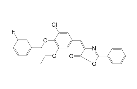 (4E)-4-[3-chloro-5-ethoxy-4-(3-fluorobenzyl)oxy-benzylidene]-2-phenyl-2-oxazolin-5-one