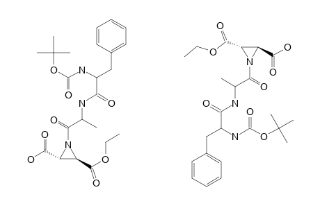 (2R,3R/2S,3S)-1-[N-(TERT.-BUTOXYCARBONYL)-(S)-PHENYLALANYL-(S)-ALANYL]-3-ETHOXYCARBONYL-AZIRIDINE-2-CARBOXYLIC-ACID