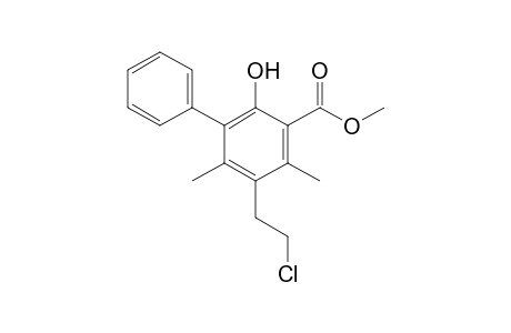 Methyl 5-(2-chloroethyl)-4,6-dimethyl-3-(phenyl)salicylate