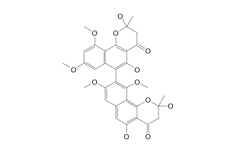 NIGERASPERONE-B;3,3'-DIHYDRO-2,2',5,5'-TETRAHYDROXY-8,8',10,10'-TETRAMETHOXY-2,2'-DIMETHYL-(6',9-BI-4H-NAPHTHO-[1,2-B]-PYRAN)-4,4'-DIONE