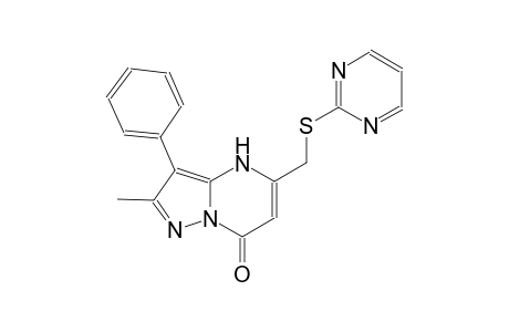 pyrazolo[1,5-a]pyrimidin-7(4H)-one, 2-methyl-3-phenyl-5-[(2-pyrimidinylthio)methyl]-