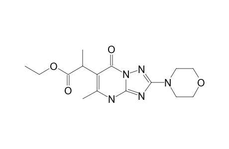 6-(1-ETHOXYCARBONYLETHYL)-7-METHYL-2-MORPHOLINO-1,2,4-TRIAZOLO-[1,5-A]-PYRIMIDIN-5(8H)-ONE