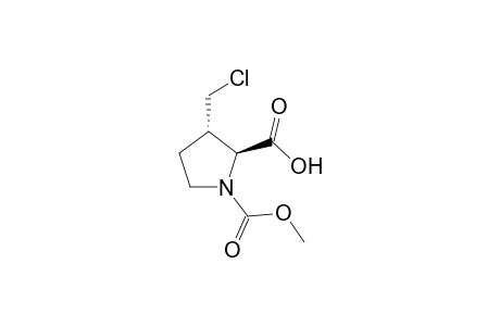 (2R*,3S*)-3-Chloromethylpyrrolidine-1,2-dicarboxylic acid 1-methyl ester