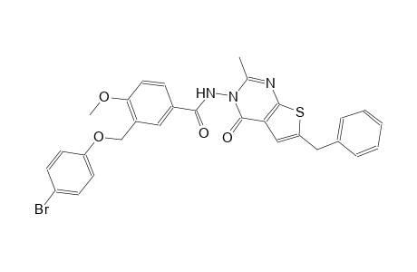 N-(6-benzyl-2-methyl-4-oxothieno[2,3-d]pyrimidin-3(4H)-yl)-3-[(4-bromophenoxy)methyl]-4-methoxybenzamide