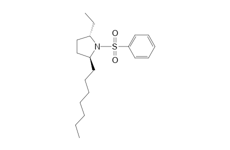 Pyrrolidine, 2-ethyl-5-heptyl-1-(phenylsulfonyl)-, (2S-trans)-