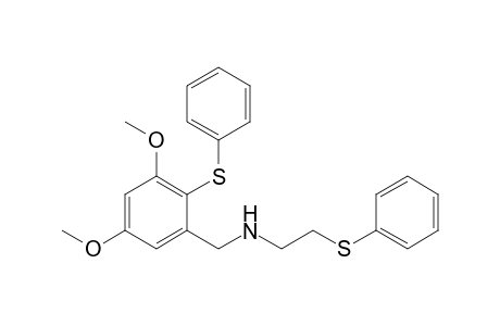N-[(3,5-dimethoxy-2-phenylsulfanyl-phenyl)methyl]-2-phenylsulfanyl-ethanamine