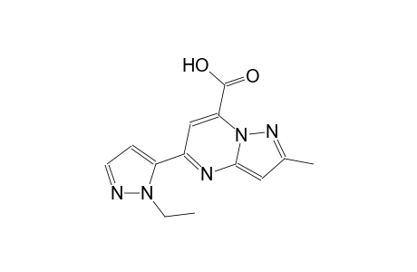 pyrazolo[1,5-a]pyrimidine-7-carboxylic acid, 5-(1-ethyl-1H-pyrazol-5-yl)-2-methyl-