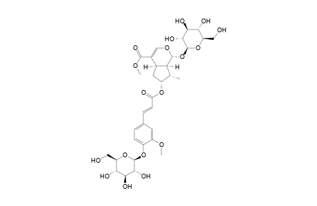 Cyclopenta[c]pyran-4-carboxylic acid, 1-(.beta.-D-glucopyranosyloxy)-6-[[3-[4-(.beta.-D-glucopyranosyloxy)- 3-methoxyphenyl]-1-oxo-2-propenyl]oxy]-1,4a,5,6,7,7a-hexahydro-7-methyl-, methyl ester, [1S-[1.alpha.,4a.alpha.,6.alpha.(E),7.alpha.,7a.alpha.]]-