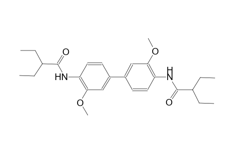 2-ethyl-N-{4'-[(2-ethylbutanoyl)amino]-3,3'-dimethoxy[1,1'-biphenyl]-4-yl}butanamide
