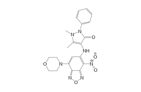 1,5-dimethyl-4-{[7-(4-morpholinyl)-4-nitro-2,1,3-benzoxadiazol-5-yl]amino}-2-phenyl-1,2-dihydro-3H-pyrazol-3-one