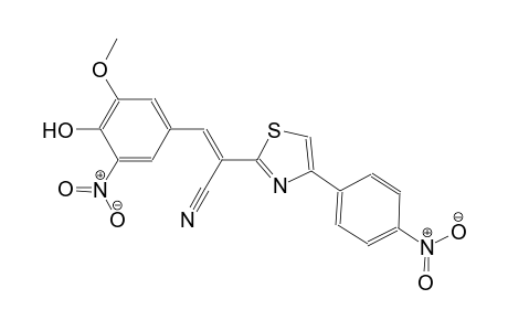 (2E)-3-(4-hydroxy-3-methoxy-5-nitrophenyl)-2-[4-(4-nitrophenyl)-1,3-thiazol-2-yl]-2-propenenitrile