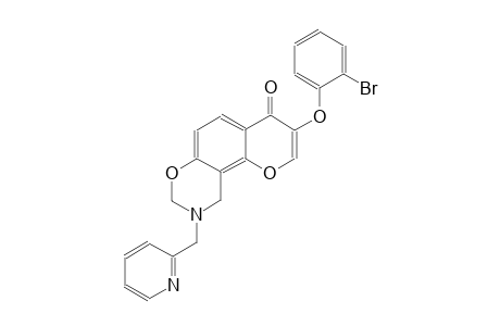 4H,8H-pyrano[2,3-f][1,3]benzoxazin-4-one, 3-(2-bromophenoxy)-9,10-dihydro-9-(2-pyridinylmethyl)-