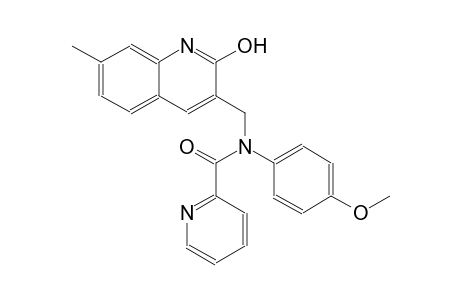 N-[(2-hydroxy-7-methyl-3-quinolinyl)methyl]-N-(4-methoxyphenyl)-2-pyridinecarboxamide