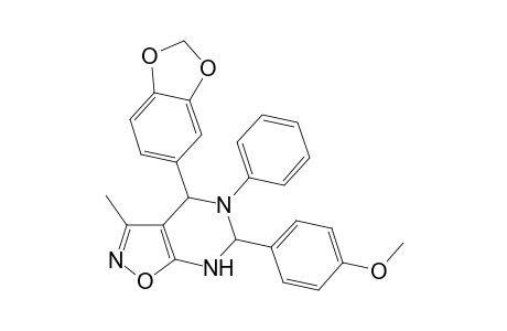 4-(Benzo[d][1,3]dioxol-5-yl)-6-(4-methoxyphenyl)-3-methyl-5-phenyl-4,5,6,7-tetrahydroisoxazolo[5,4-d]pyrimidine
