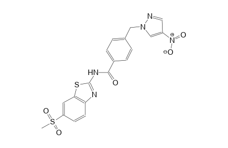N-[6-(methylsulfonyl)-1,3-benzothiazol-2-yl]-4-[(4-nitro-1H-pyrazol-1-yl)methyl]benzamide