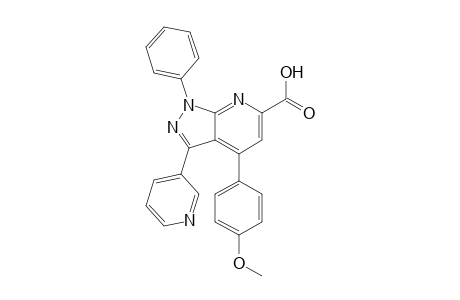 4-(4-Methoxyphenyl)-1-phenyl-3-(pyridin-3-yl)-1H-pyrazolo[3,4-b]pyridine-6-carboxylic acid