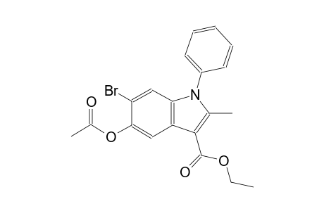 Ethyl 5-(acetyloxy)-6-bromo-2-methyl-1-phenyl-1H-indole-3-carboxylate