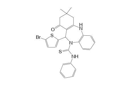 11-(5-bromo-2-thienyl)-3,3-dimethyl-1-oxo-N-phenyl-1,2,3,4,5,11-hexahydro-10H-dibenzo[b,e][1,4]diazepine-10-carbothioamide