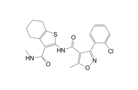 3-(2-chlorophenyl)-5-methyl-N-{3-[(methylamino)carbonyl]-4,5,6,7-tetrahydro-1-benzothien-2-yl}-4-isoxazolecarboxamide