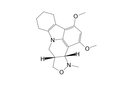 1,3-Dimethoxy-4-methyl-3b,4,6a,7,9,10,11,12-octahydro-6H-isoxazolo[3',4':4,5]pyrido[3,2,1-jk]carbazole