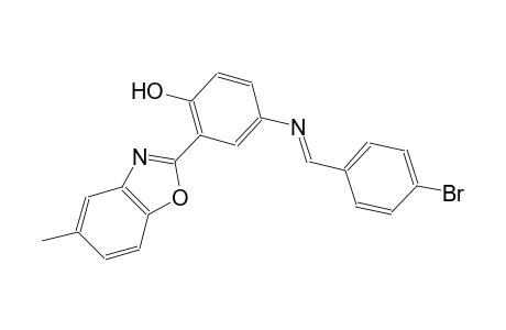 phenol, 4-[[(E)-(4-bromophenyl)methylidene]amino]-2-(5-methyl-2-benzoxazolyl)-