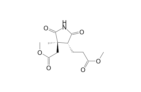 (+-)-(2R*,3R*)-2-[2-(Methoxycarbonyl)ethyl]-3-(methoxycarbonyl)methyl]-3-methylsuccimide