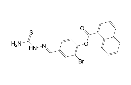 4-{(E)-[(aminocarbothioyl)hydrazono]methyl}-2-bromophenyl 1-naphthoate