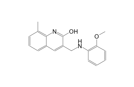 3-[(2-methoxyanilino)methyl]-8-methyl-2-quinolinol