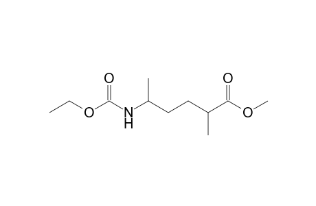Methyl 5-[N-(ethoxycarbonyl)amino]-2-methylhexanoate