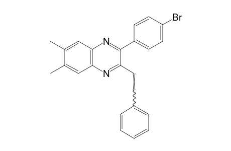 3-(p-BROMOPHENYL)-6,7-DIMETHYL-2-STYRYLQUINOXALINE