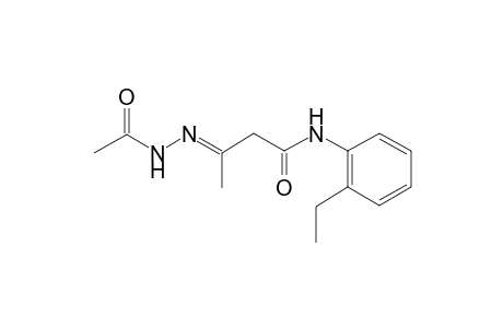 Butanamide, 3-acetylhydrazono-N-(2-ethylphenyl)-